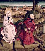 Master of the Schotten Altarpiece The Flight into Egypt, from the Schotten Altarpiece oil